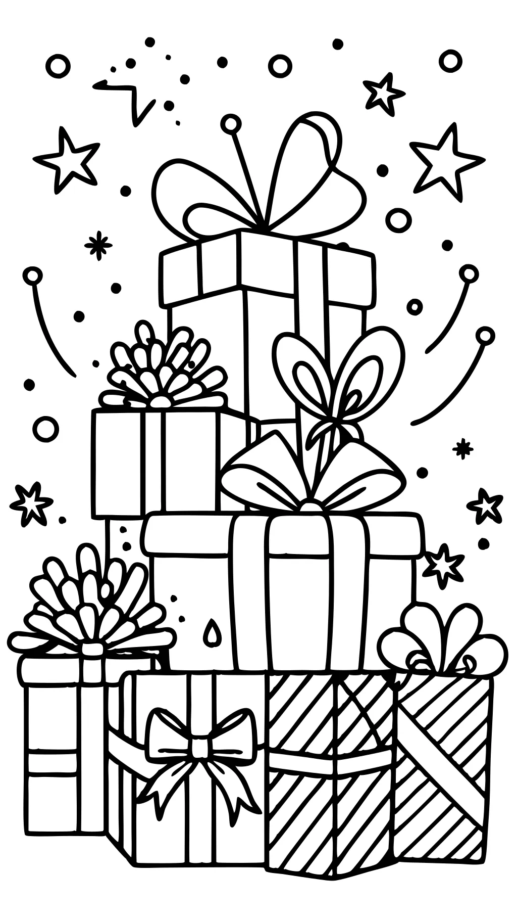 presents coloring page